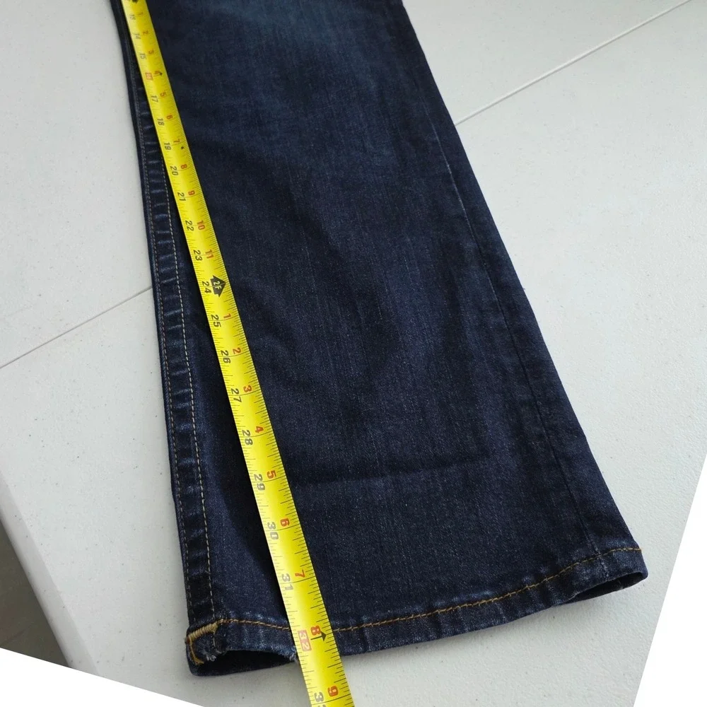 True Religion Ricky Flap SE Jeans Mens 34 Dark Indigo Excellent Relaxed Straight